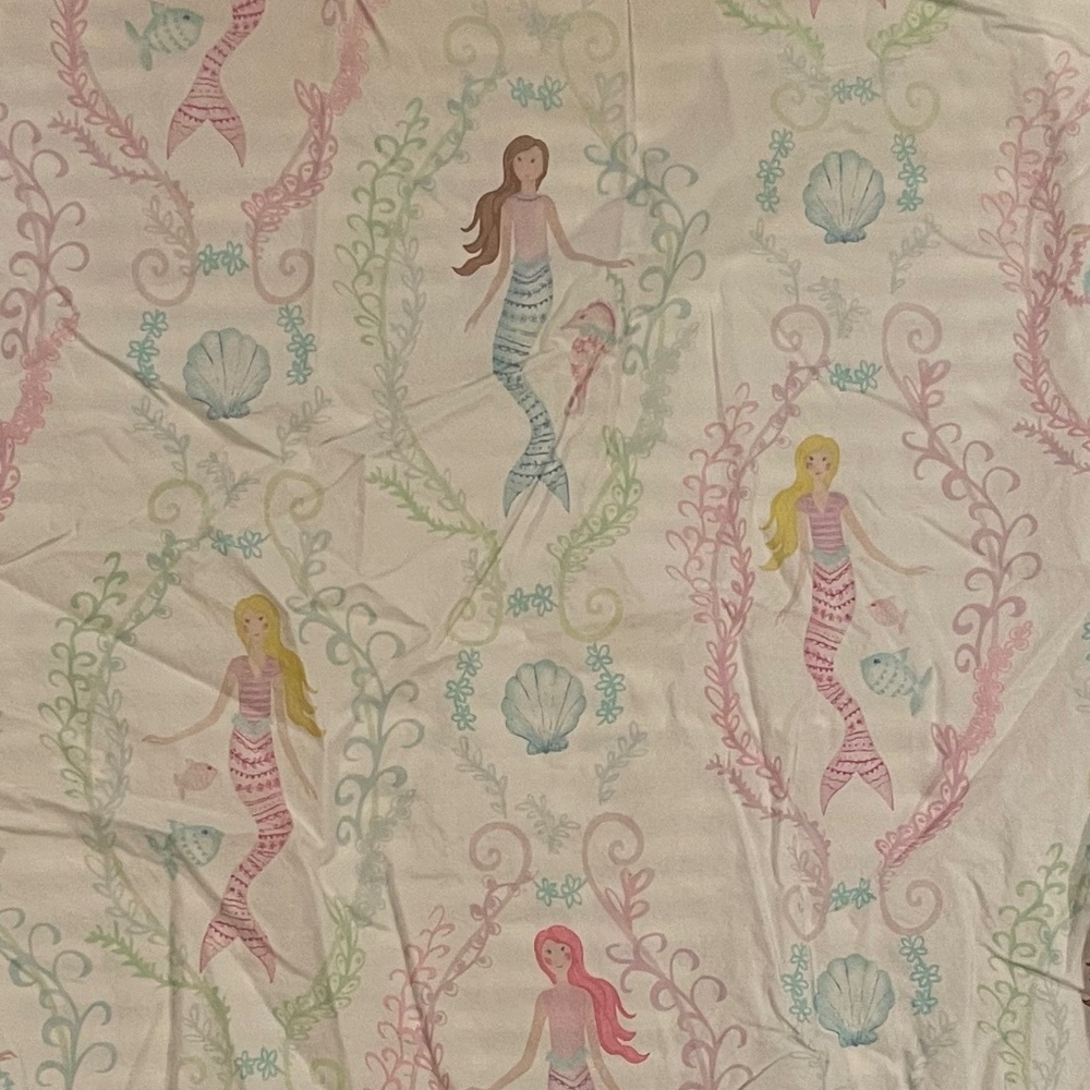 Pottery Barn Kids Bailey Mermaid Toddler/Crib Sheet Set – VGUC